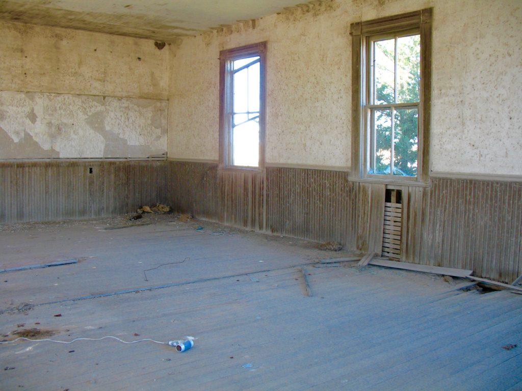 Inside of a Kansas one-room school house.