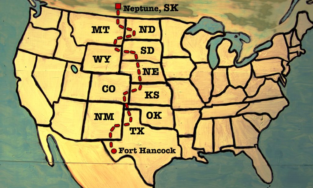 The route across America