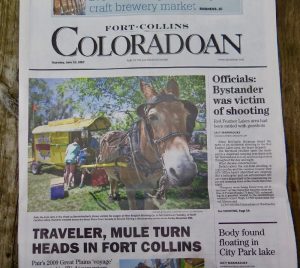 Polly on the cover of the Coloradoan.